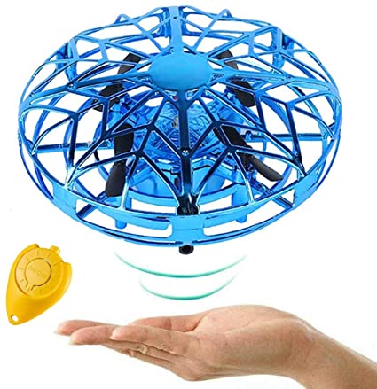 There is a circular drone toy that has a small remote control. These kinds of toys are easy to use. These toys are budget friendly. 