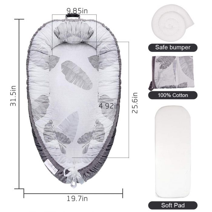 Snuggle Me Organic: Mamibaby Baby Lounger. The baby lounger from Mamibaby comes with a cover that is made from 100% hypoallergenic cotton, 3d soft mat, thick bumper and Oeko-tex certified class I product.