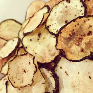 Air fryer zucchini chips are best when crispy and seasoned well.