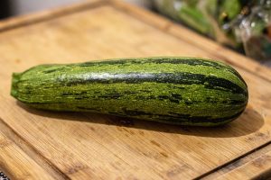 frying air fryer zucchini chips.