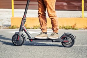 wheels scooters: riding on a scooter